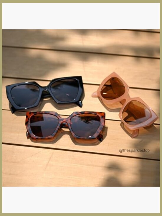 Polarized Square Cat Eye Sunglasses UV400 Protection Plastic Frame main image 6